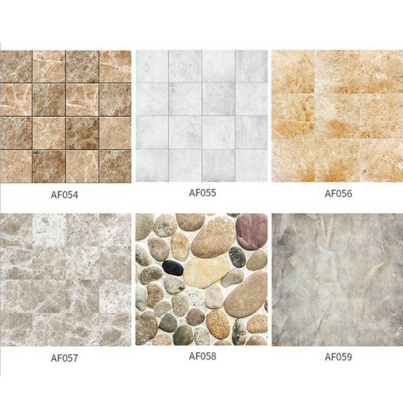 Waterproof 3D Marble Retro Pattern Bathroom Tile Sticker Floor Wall PVC Wall Decals Home Decorative DIY 3D Self Adhesive 20cm