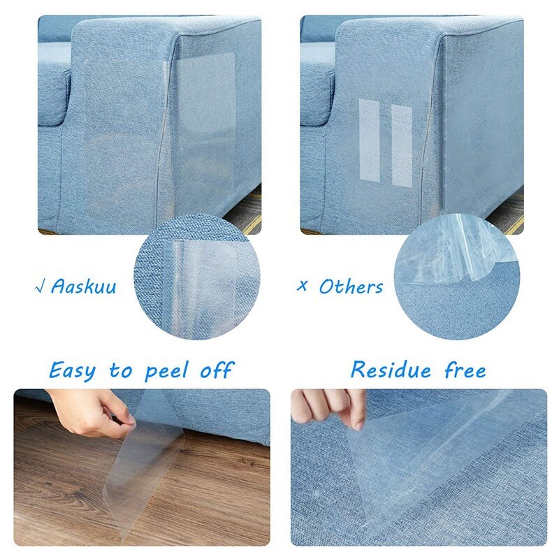 Ochraniacze na meble dla zwierząt, podkładka odstraszająca dla kota na skórzaną kanapę, przezroczysty kot domowy ochraniacze na pazury dla psów, odporne na zadrapania Kot