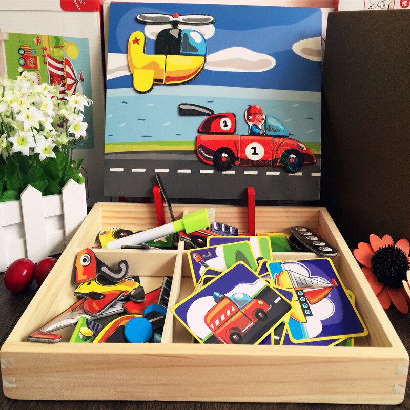 Diversifizierung Cartoon Holz 3D Puzzle Spielzeug für Kinder Pädagogisches Zeichen/Transport/Circu/BuildingToy: WJ-JM-PT-21
