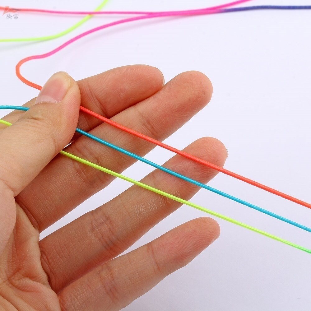 Diy 1.0/1.2/1.5Mm Dikte Zeven Kleur Kern Bedekt Lijn Ronde Hoge Elastische Naaien Stretch Touw Band