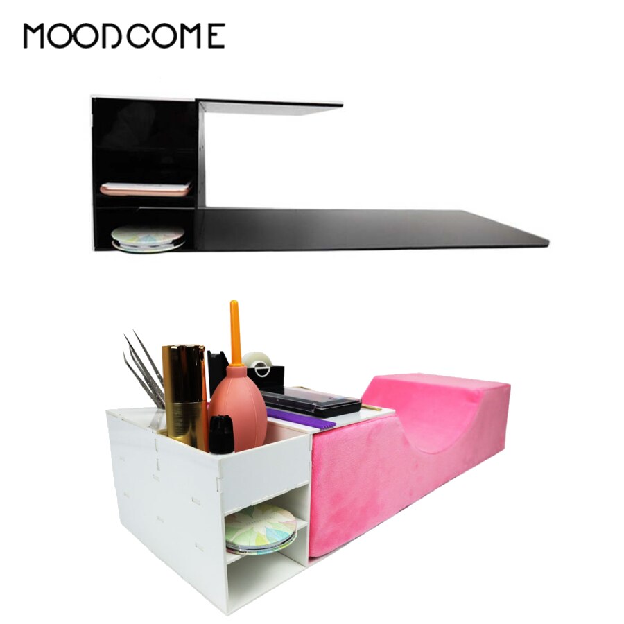 1 Pcs eyelash extension special pillow For Beauty Salon Neck Lash Flannel / Leather Pillow Acrylic Shelf Organizer Stand