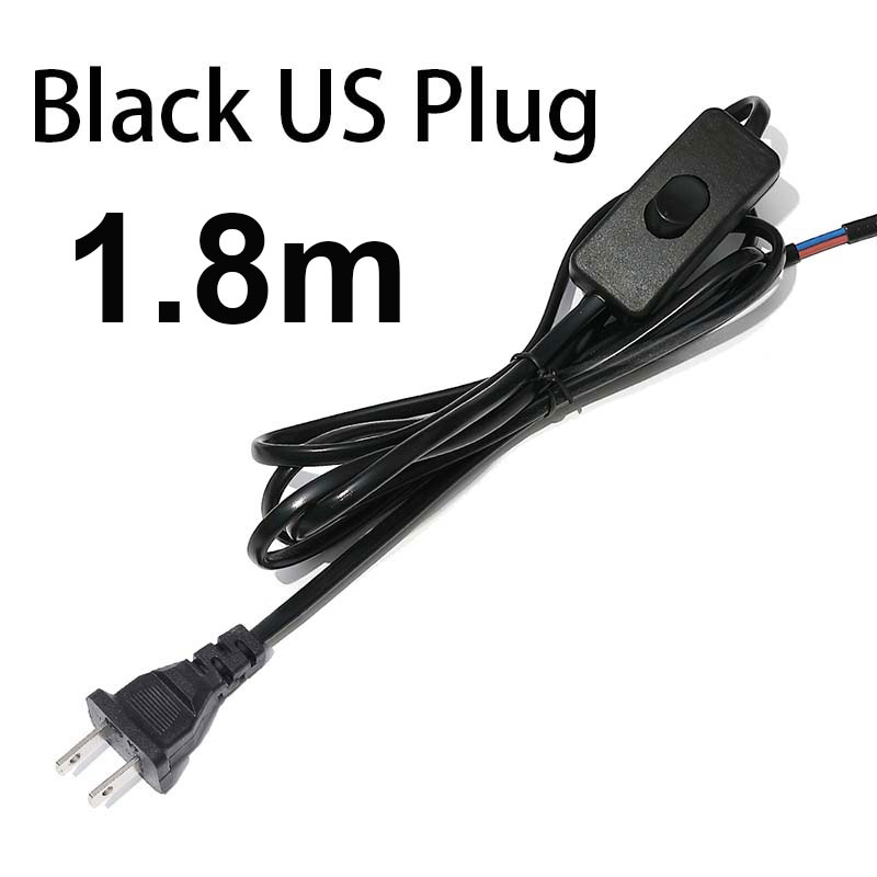 AC85-265V 660W 1,8 m 3m 5m Cable eléctrico interruptor de lámpara Cable de alimentación estándar internacional con enchufe de interruptor Cable de cobre: Gris claro