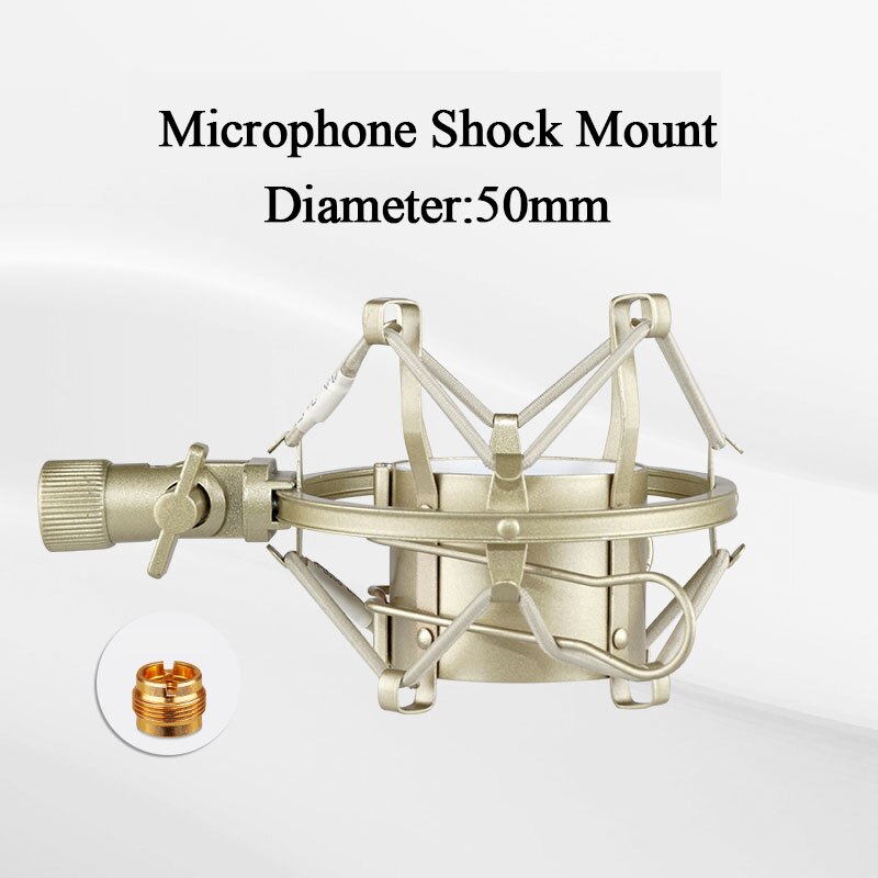 Universal Microphone Shock Mount Holder Tripod Recording Studio Microphone Stand For Computer Condenser Bracket Mic Holder Stick: E