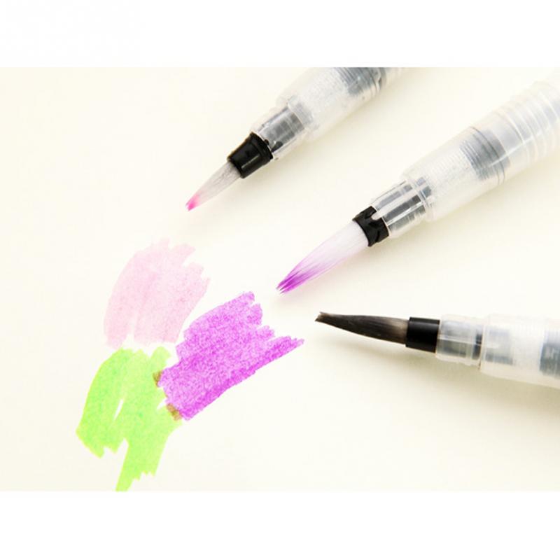 Caneta de aquarela portátil recarregável, pincel ponteira de água, tinta de caligrafia, 1 peça