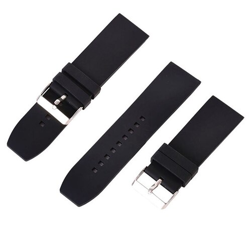16mm - 28mm bracelets de montre de rechange en silicone souple et résistant à l'eau