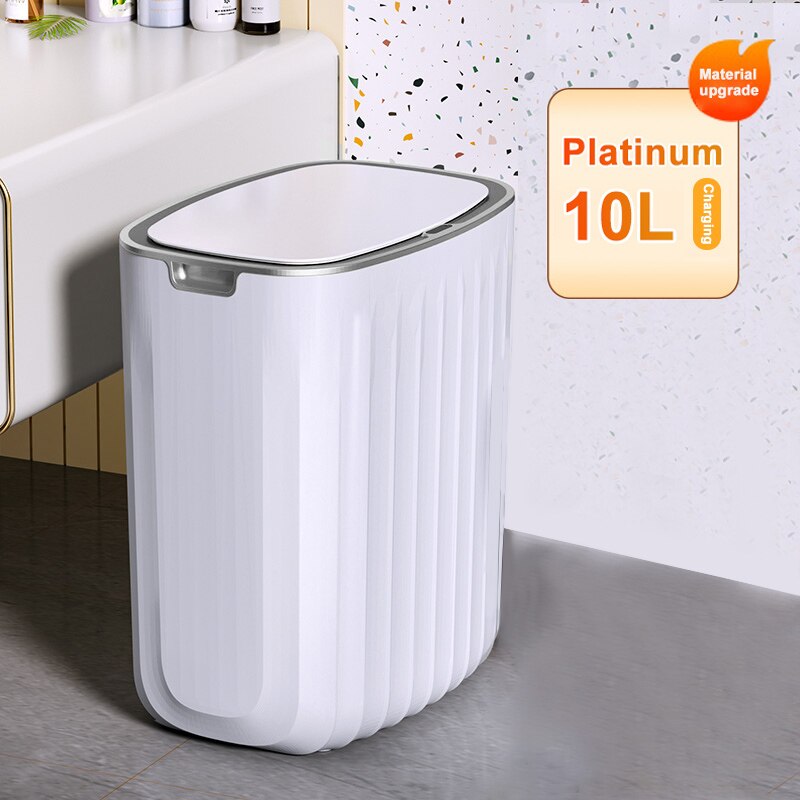 Smart Sensor Vuilnisbak Keuken Badkamer Wc Prullenbak Beste Automatische Inductie Waterdichte Bin Met Deksel 10/15L: 10L A Grey