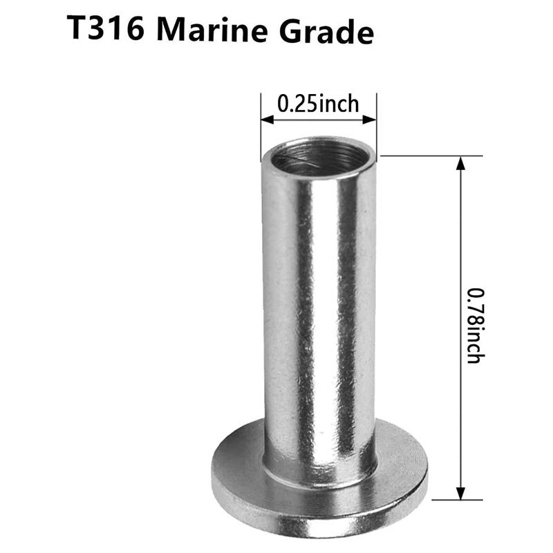 ! 60 stk. rustfrit stål beskyttelsesbøsninger beskyttende ærmer til 1/8 tommer wire wire gelænder, diy balustrade  t316