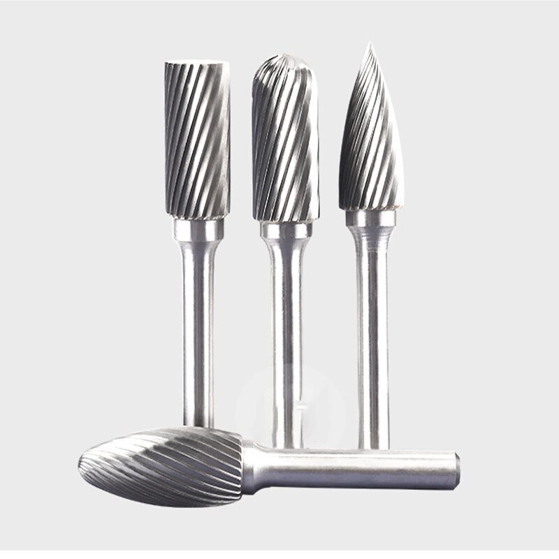 14*6MM Tungsten Steel Milling Cutter Metal Grinding Carving Head Carbide Rotary Tool Single Slot Woodwork Carbide Rotary File