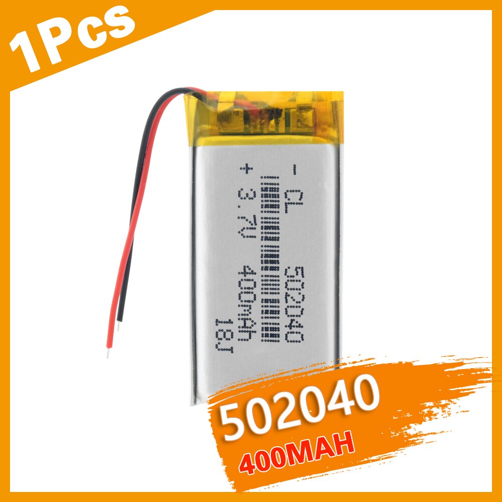 3.7 V 502040 Lithium Polymeer Batterijen Oplaadbare 400 Mah Met Pcb Voor Elektrische Speelgoed Led Licht Mini Digitale Camera Led licht