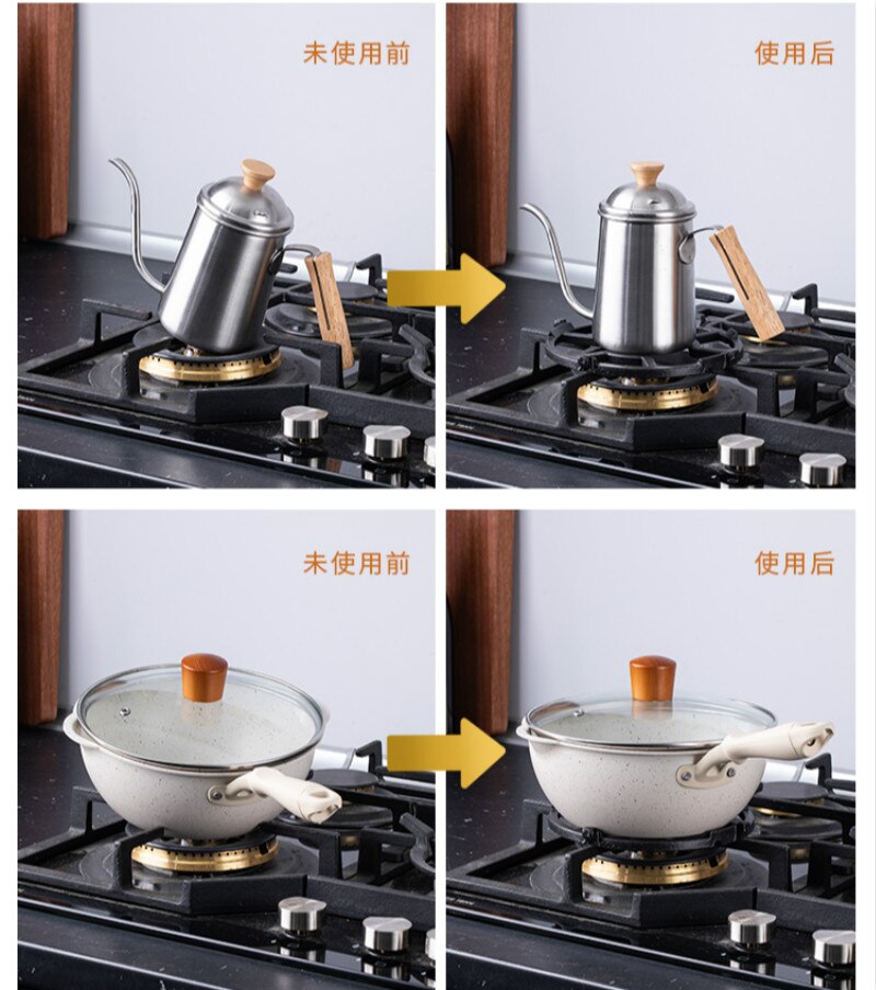 Iron Pot Rack Home Kitchen Tools Desktop Protection Rack Gas Stove Bracket Kitchen Wok Milk Pot Accessories Pot Rack