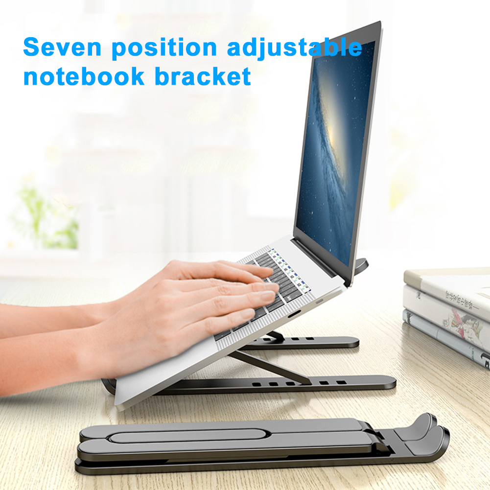 Verstellbare faltbare aluminiumlegierung stützbasis laptopständer rutschfeste kühlhalterung ausgehöhlt reise tragbar multi-winkel