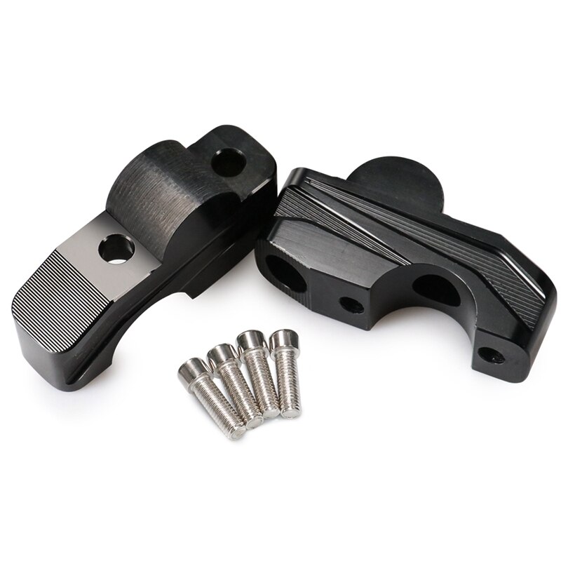 1 paar Motorrad Lenker Erhöaufgehängt Steigleitung Montieren Lenker Klemme Verlängerung Adapter für Honda CB650R CB650 CB1000R: Schwarz