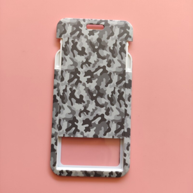 Camouflage Name Card Student Campus Card Hanging Neck Bag Card Holder Lanyard ID Card Case