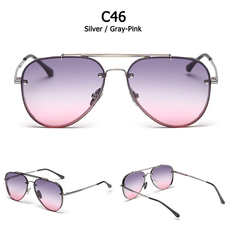 Jackjad top classic pilot style gradient solbriller mænd nitte mærke solbriller oculos de sol  s31247: C46