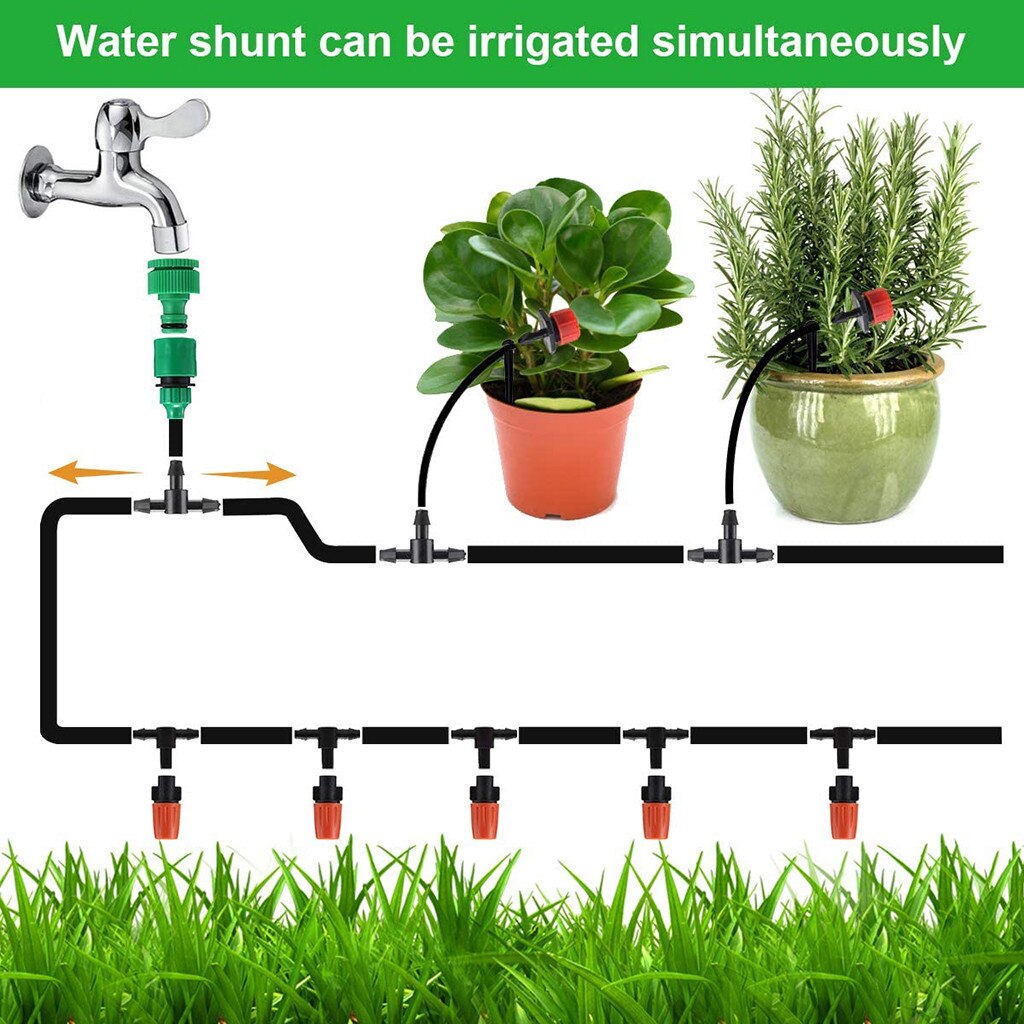 Micro-drip Irrigation Kits Garden Irrigation Kit, 1/4 Inch Blank Distribution Tubing Irrigation Sprinkler System Kit Diy #3