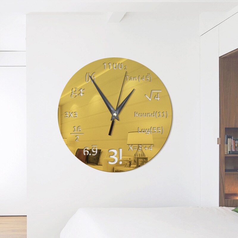 Grote Creatieve Wandklok Wiskunde Bord Pop Quiz Klok Moderne Grote Muur Horloges Voor Woonkamer Muur Interieur