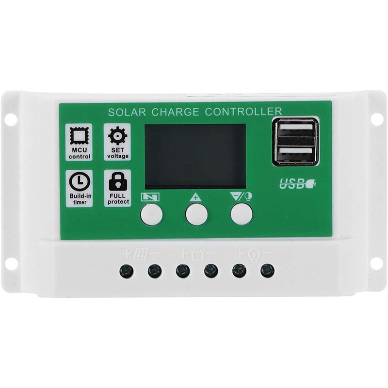 LCD Display Solar Charge Controller, 50A Adjustable Solar Panel Regulator, 12V 24V MPPT Charge Controller Accessory