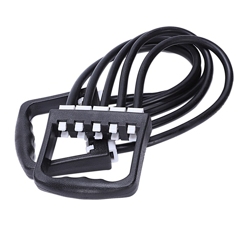 Black Portable Indoor Sports Supply Chest Expander Puller Exercise Fitness Resistance Elastic Cable Rope Tube Yoga 5 Resistance