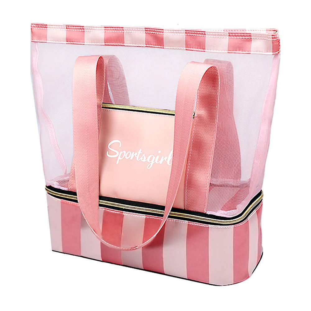 Bolsa de viagem Duffle Totes Para Separação a Seco E Molhado de Praia Ao Ar Livre Nadar Organizador Bagagem Weekender Sacos de Isolamento de Refrigeração: Red