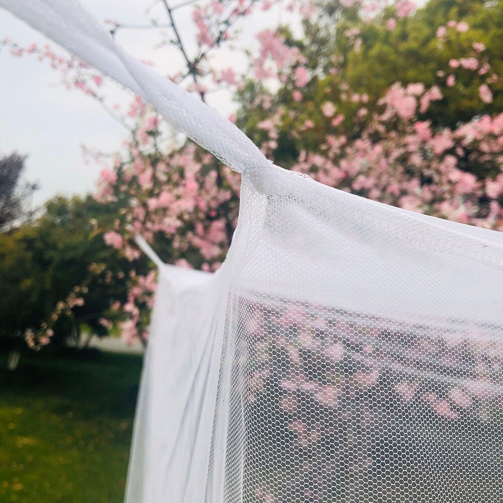 Biały kemping moskitiera z worek robić przechowywania kryty odkryty przenośny namiot owad moskitiera duża siatka zasłona baldachim robić podróży