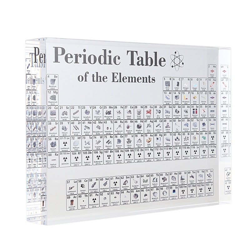 Acrylic Periodic Table Display with Elements Table Display, with Elements Student Teacher Chemical Craft Decoration