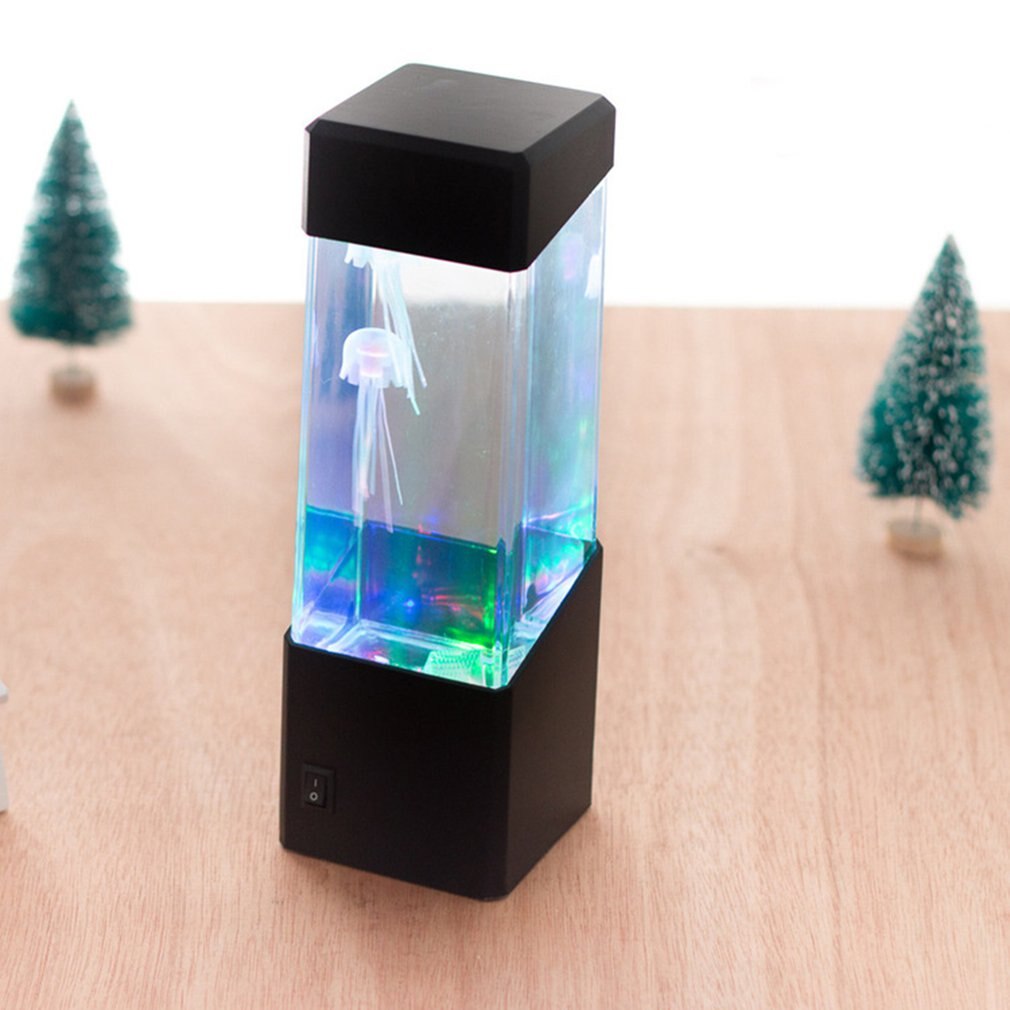 Nachtkastje Motion Kwallen Lamp Aquarium Tank Led Bureaulamp Ontspannende Nachtlampje Nachtkastje Desktop Nachtverlichting Voor Aquarium