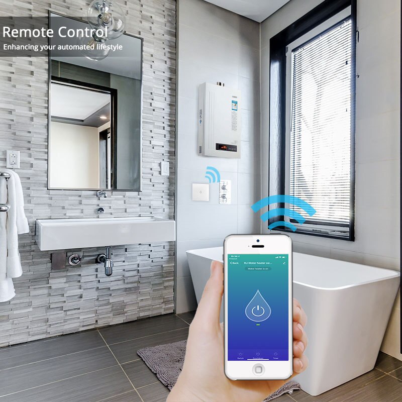 Woolink WiFi Smart Boiler Switch Water Heater Switch Tuya Smartlife Wireless Control Home Automation Works Alexa Google Home