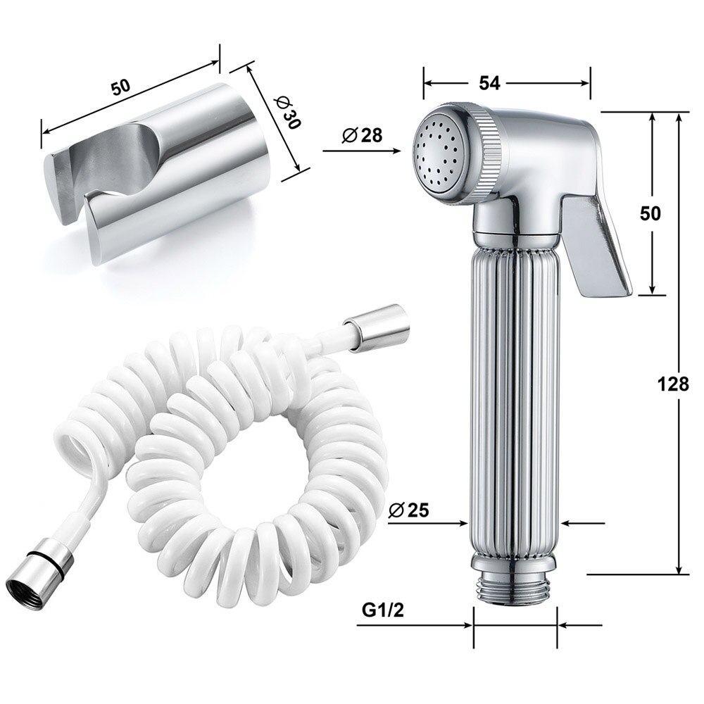 Wc bidets handdouche spray messing toilet bidets voor toiletten apparaat draagbare douche handbediende kranen bidet zitting: Bordeauxrood