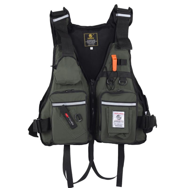 Chaleco salvavidas de pesca, flotabilidad, portátil, para natación, kayak, deportes al aire libre, múltiples bolsillos