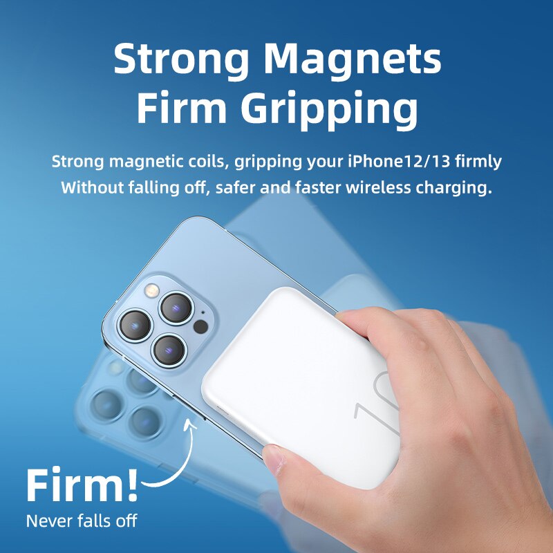 10000mAh Magnetic Wireless Power Bank PD 20W Inductive 15W Fast Chargers External Backup Battery For iPhone 13 12Pro Max