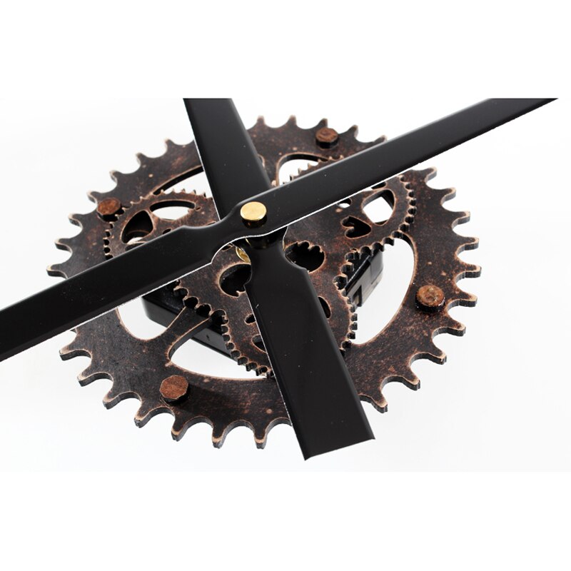 Vægur 30cm stor markør ur mekanisme vægure saat reloj retro træ gear gear ure hængende tilbehør mute kit