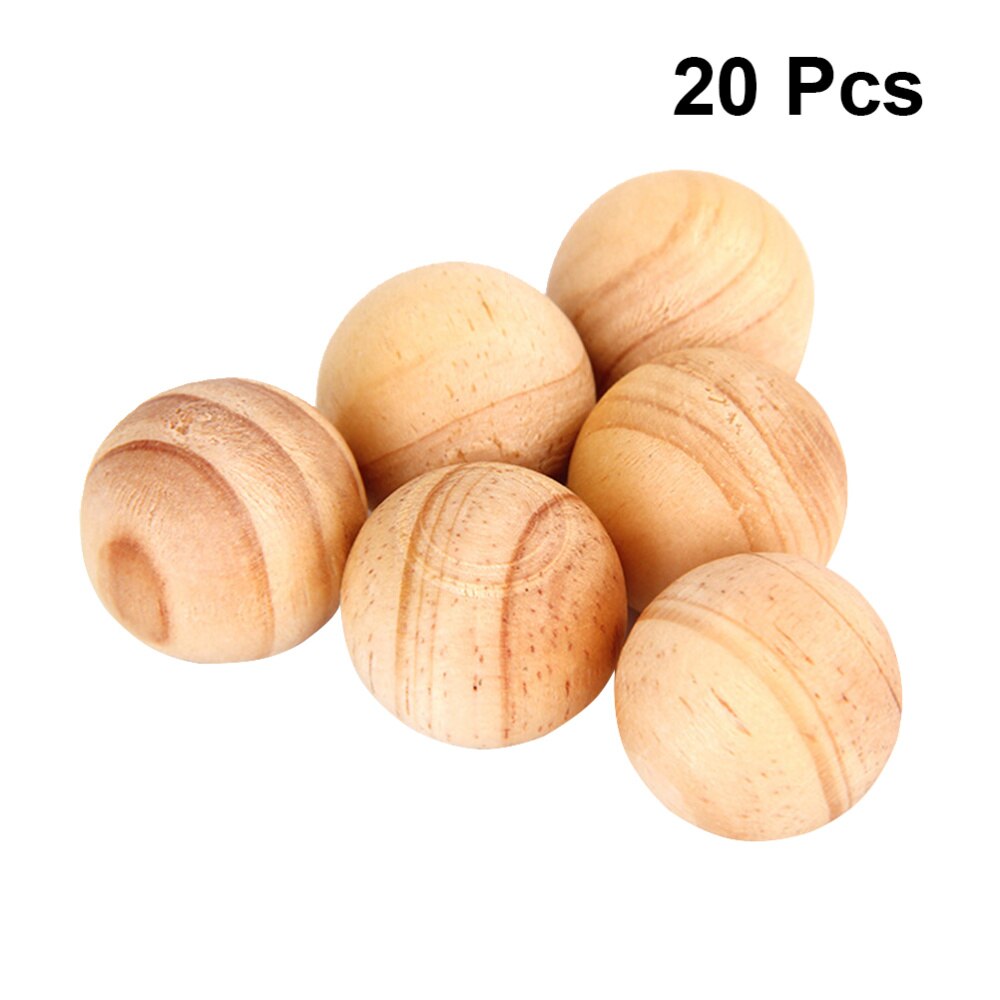 20pcs Mildew-proof Moth-proof Insect Repellent Wood Balls for Drawers Storage Boxes Closets