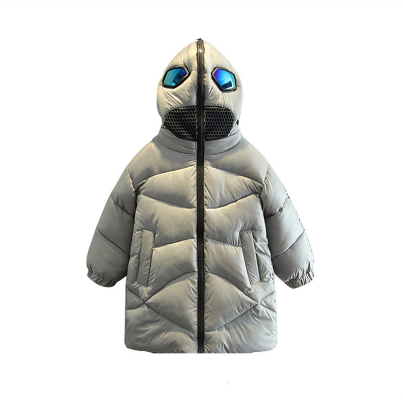 2021 inverno bambini ragazzi occhiali giacche cappuccio bambini caldi giacca a vento parka piumini in cotone cappotti con occhiali vestiti 2-13 anni