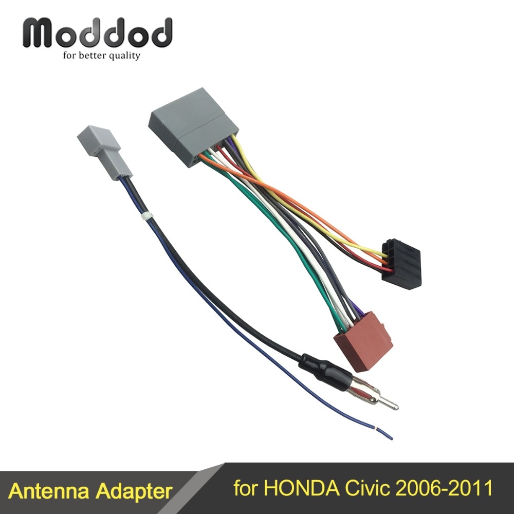 Wire Harness Cable For Honda Civic 2006 ISO Wiring Harness+Antenna Aerial Adaptor Connector Stereo GPS Installation