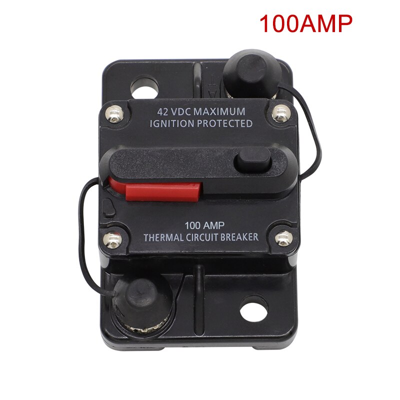 100 150 250 Amp Circuit Breaker Trolling Manual Reset Car Marine Trolling Motors Boat ATV Manual Power Protect Fuse 12V-48V DC: 100AMP