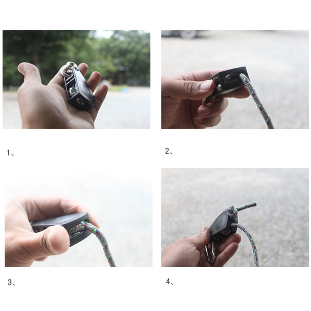 Tendeur de corde à nœud rapide pour tente de Camping, tendeur de cintre à poulie à cliquet,