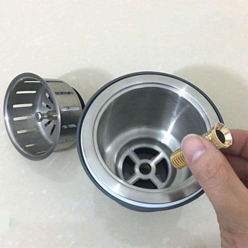 920L Kitchen Sink Basket Strainer Threaded Screw Connector Wash Basin Sink Filter Waste Plug Screws Easy to Replace