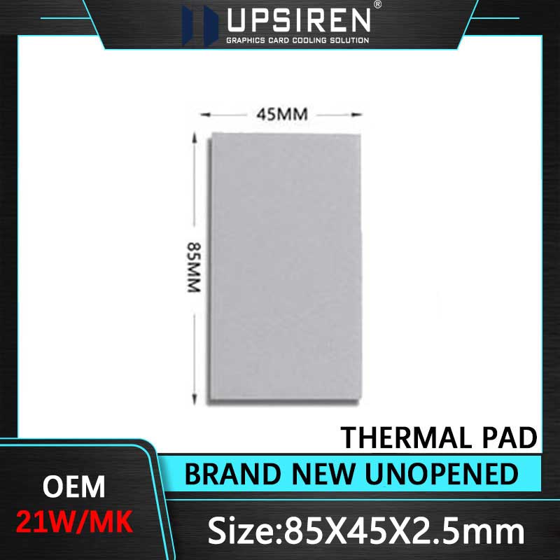 UPSIREN OEM 21W almohadilla térmica de silicona almohadilla térmica de yeso CPU GPU estera de refrigeración por agua 85x45mm almohadilla de enfriamiento del disipador de calor de: Negro