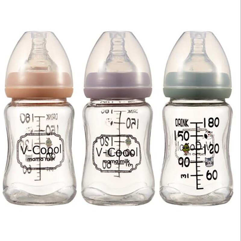 180 ml Baby Fles Pasgeboren Zuigeling Fles Baby Moedermelk Opslag glas borstkolf accessoires Behoud BNA046