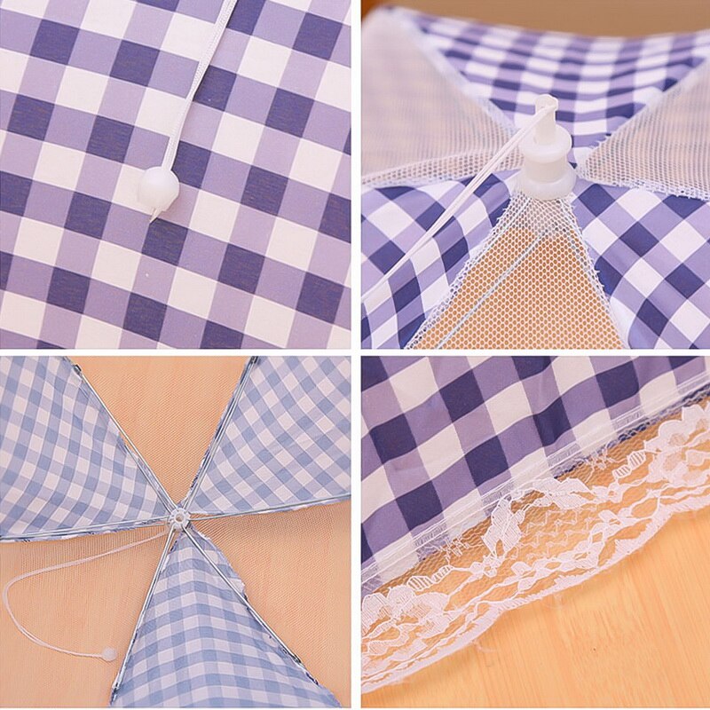 Anti Fly Mosquito Voedsel Schotel Cover Keuken Gevouwen Mesh Eten Cover Bbq Picknick Keukengerei Paraplu Stijl Keuken Gereedschap