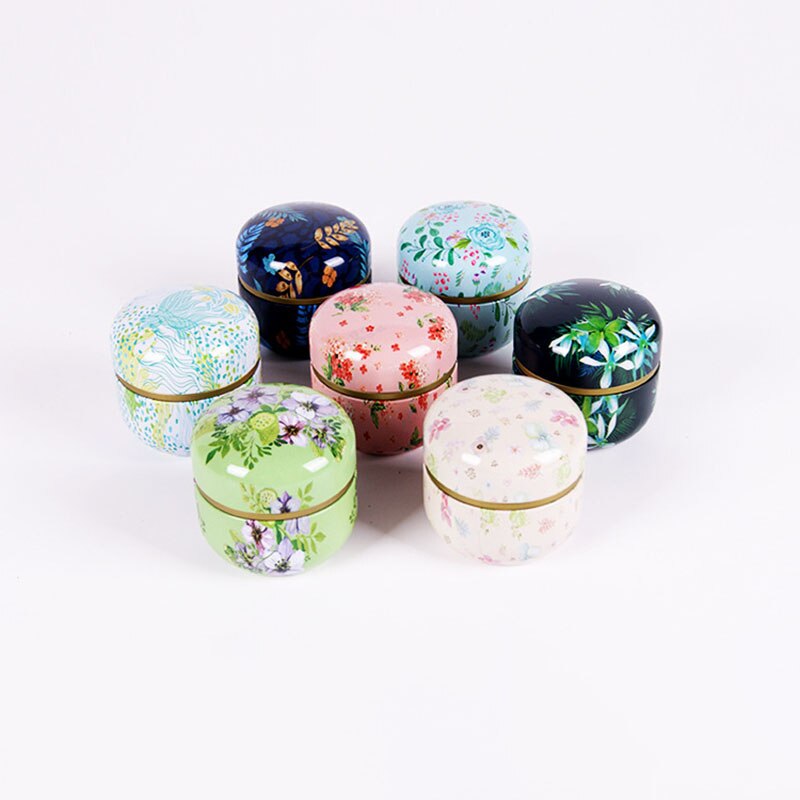 Tea Tin Box General Tinplate Household Sealed Tea Packaging Box Carrying Small Tin Cans for Japanese Scented Tea