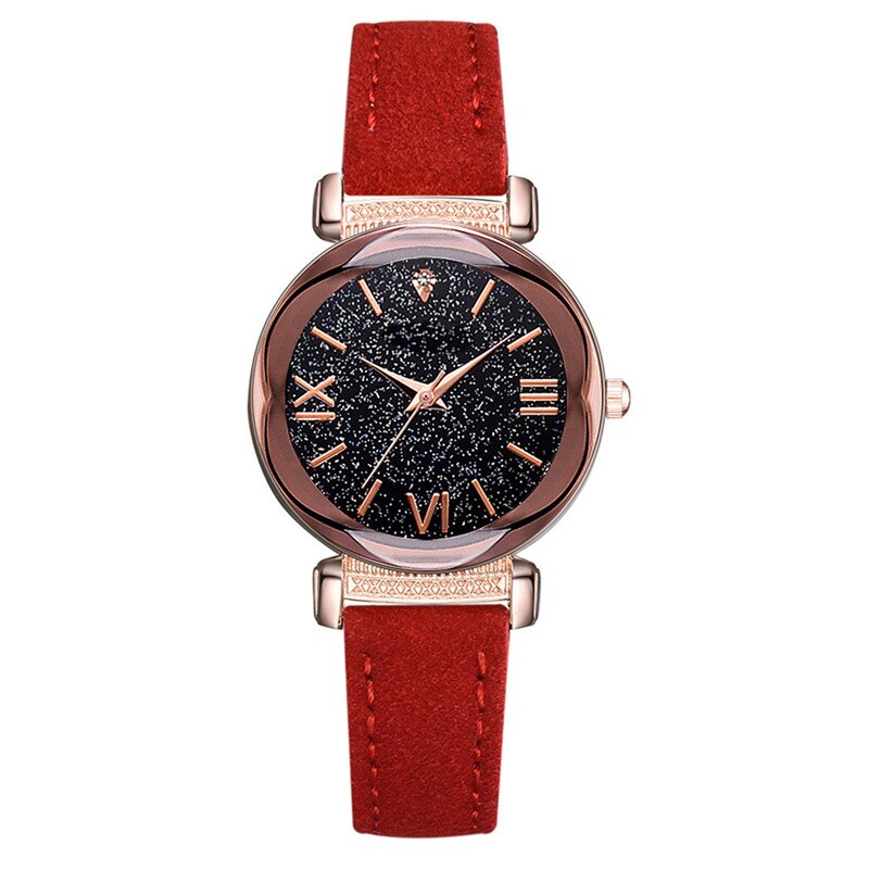 Starry Sky Watches for Women Luxury Women Watch Ladies Watch Girls Diamond Montre Femme Reloj Mujer: Red