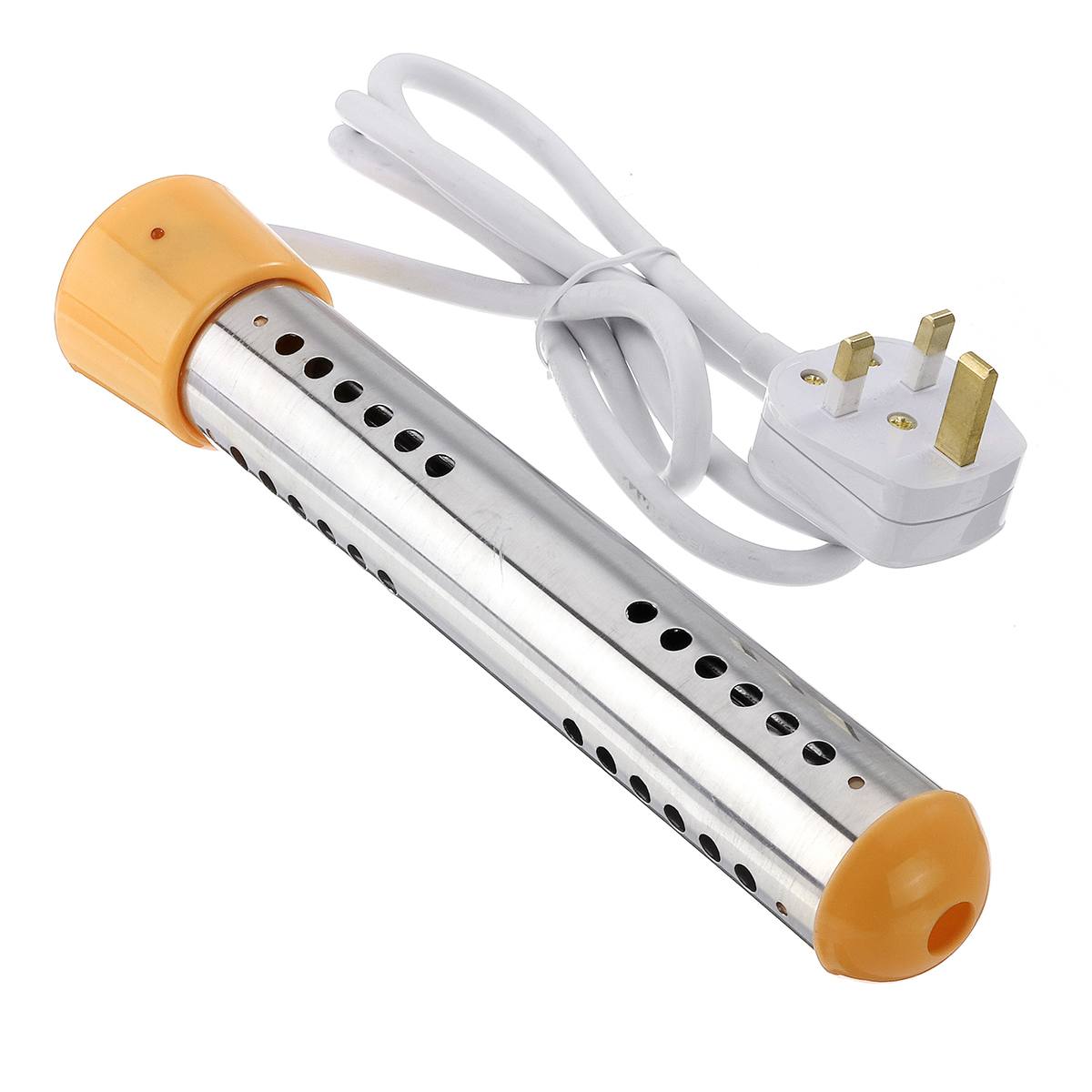 220V Elektrische Boiler Roestvrij Drijvende 2500W Elektrische Boiler Draagbare Onderdompeling Schorsing Badkamer Zwembad: Yellow 2000W / uk plug