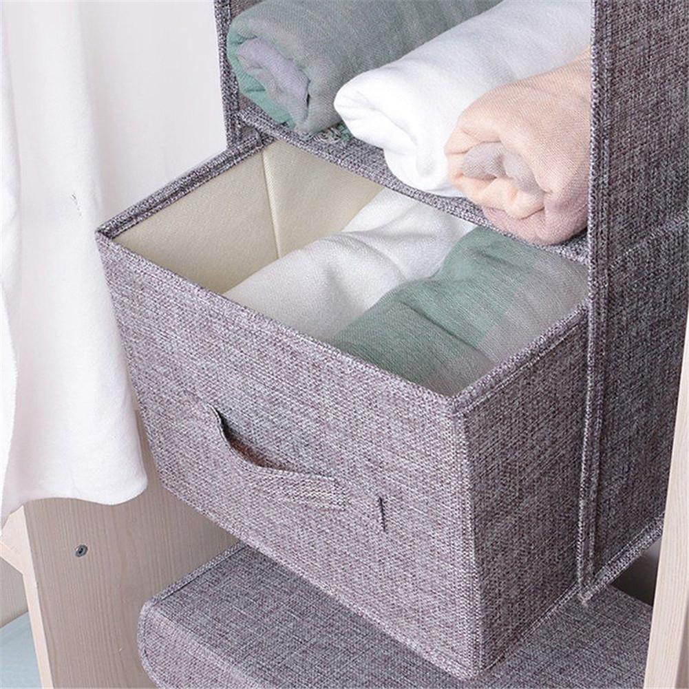 Clothes Storage Bag Interlayer Drawer Type Wardrobe Hanging Storage Bag Organizer Debris Storage Box Hanger #BW