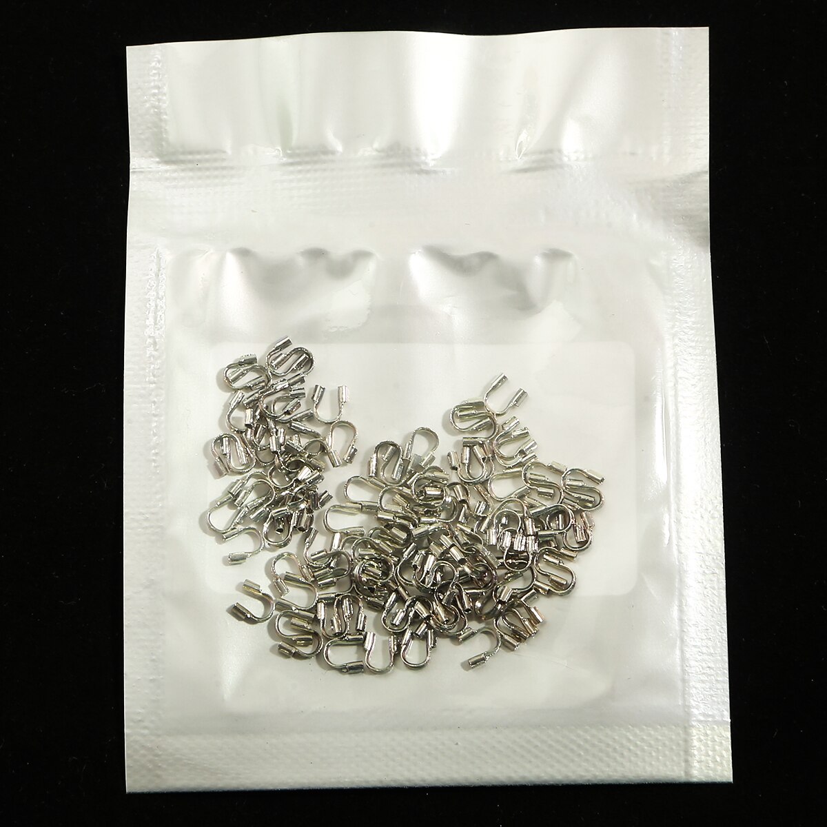 100Pcs 4X4Mm Draad Protectors Wire Guard Guardian Protectors Loops U-vorm E Einde Sluitingen Connector Voor sieraden Bevindingen Maken Diy