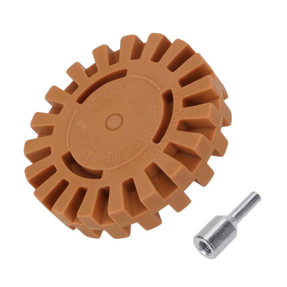 20Mm 1/4 "Shank Rubber Gum Whee Auto Reparatie Verf Tool Voor Auto Lijm Stickers En Decals Polijsten Wiel decal Remover