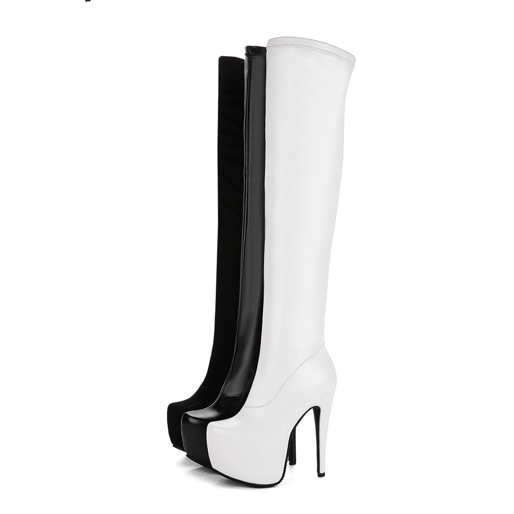 DoraTasia 2022 Plus Größe 33-48 plattform über das knie stiefel frauen sexy Super hoch Fersen schuhe frau partei stiefel
