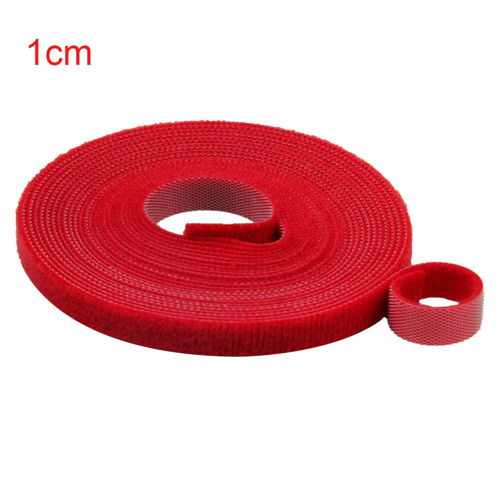 1 CM * 5 Meter Kleur Herbruikbare Magic Sticky Tie Terug naar Loop Kabelbinders Thuis Keuken Nylon fastener Kabels Banden Accessorie