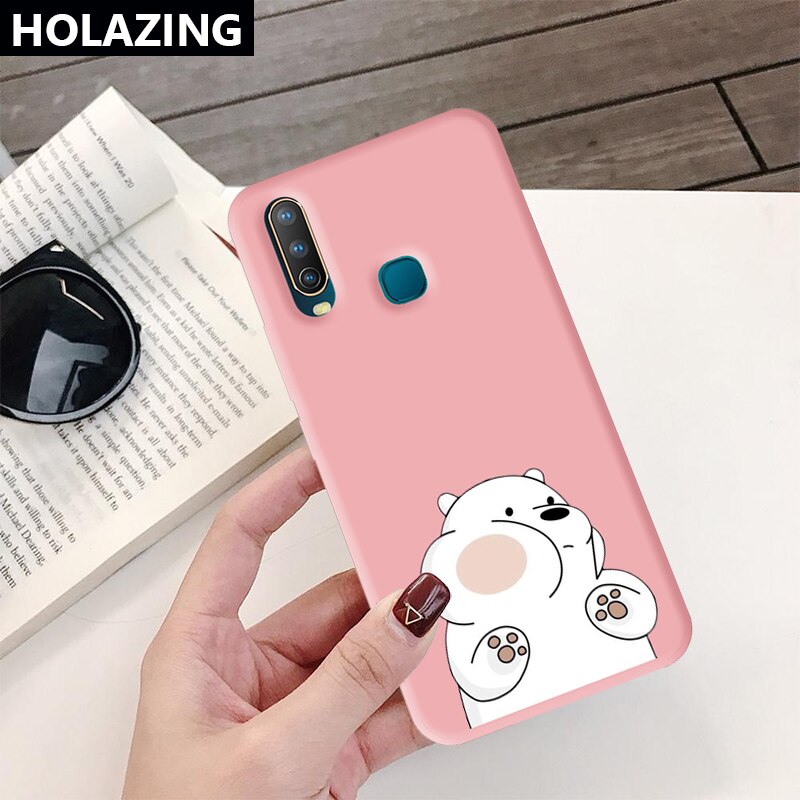 Funda delgada transparente de silicona Flexible TPU suave para Vivo Y19 Y17 Y15 Y12 Y95 Y91 Y85 U3X U3: Vivo U3 / Rosa