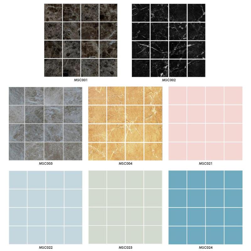 Autocollants auto-carreaux mosaïque adhésive | Étiquette adhésive, mosaïque cuisine salle de bains, simplicité moderne, étanche à l'humidité et à la moisissure, 10 pièces